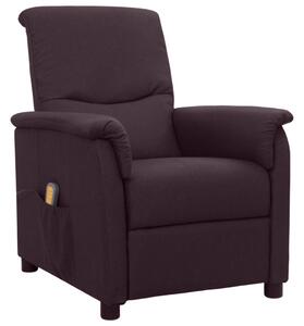 Massage Reclining Chair Purple Fabric