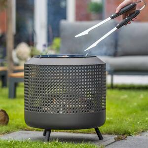 RedFire Fire Basket with BBQ Grill Midland Black