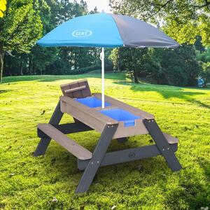 AXI Sand and Water Picnic Table Nick with Umbrella Anthracite and Grey
