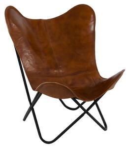 Lesli Living Butterfly Chair Buffalo 75x75x87 cm Brown