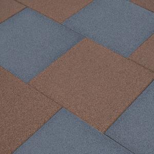 Fall Protection Tiles 6 pcs Rubber 50x50x3 cm Grey