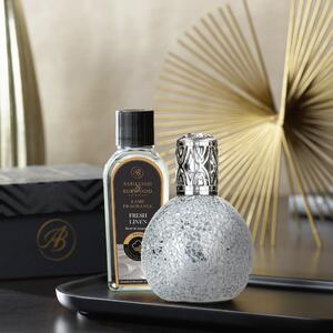 Paradiso Fragrance Lamp with Fresh Linen Fragrance Gift Set Silver