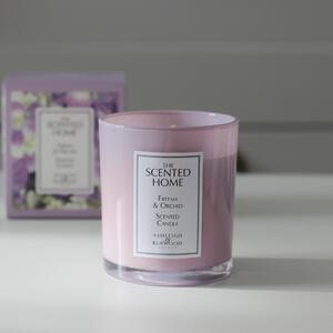 The Scented Home Freesia and Orchid Candle Purple