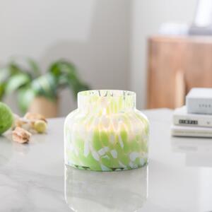 Lemon & Bergamot Confetti Glass Candle Green