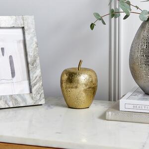 Recycled Aluminium Gold Apple Ornament Gold