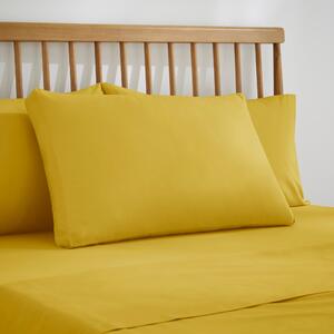 Pure Cotton Box Pillowcase Yellow-Ochre