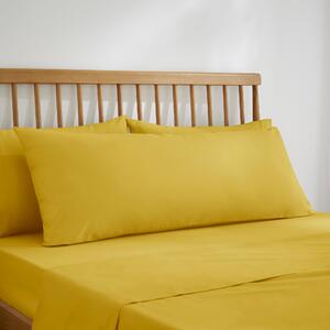 Pure Cotton Large Body Pillowcase Yellow-Ochre
