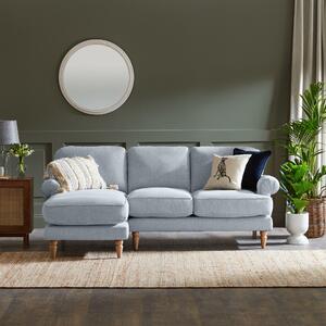 Jolene Soft Texture Corner Chaise Sofa Blue