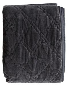 Quilted Cotton 240cm x 260cm Bedspread Charcoal
