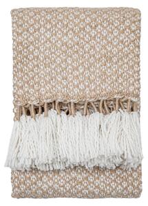 Woven Wrapped Tassel Throw 130cm x 170cm Natural