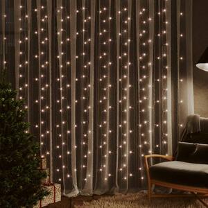 LED Curtain Fairy Lights 3x3m 300 LED Warm White 8 Function