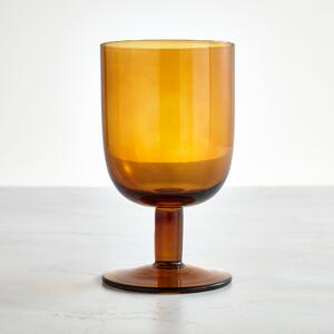 Amber Wine Glass Yellow