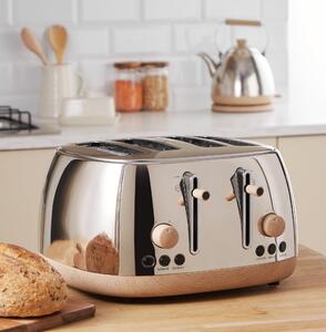 Churchgate Stainless Steel 4 Slice Toaster Silver