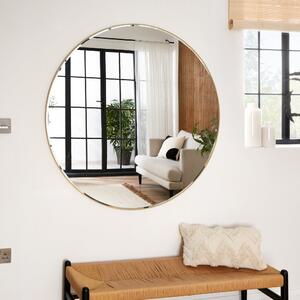 Apartment Round Wall Mirror, 115cm Gold