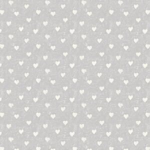 By the Metre Hearts PVC Silver