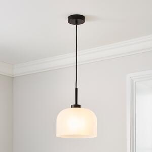 Palazzo Frosted Ceiling Pendant Black
