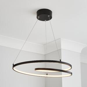 Menton Integrated LED Swirl Ceiling Fitting Black