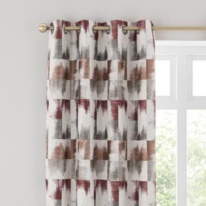 Belgravia Red Eyelet Curtains Red