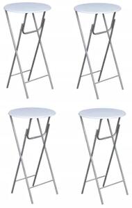 Bar Tables 4 pcs with MDF Tabletop White