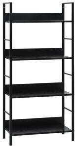 4-Layer Book Shelf Black 60x27.6x124.5 cm Engineered Wood