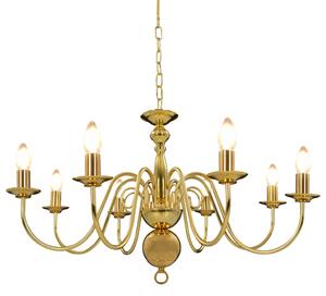 Chandelier Golden 8 x E14 Bulbs