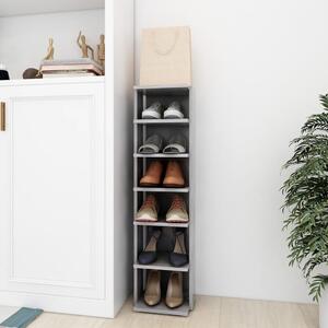 Shoe Cabinet Concrete Grey 27.5x27x102 cm Engineered Wood