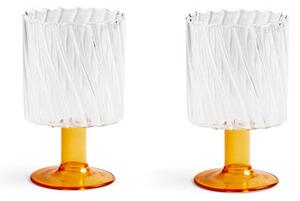 Twirl Wine glass - / Set of 2 by & klevering Orange
