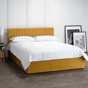 Berlin Velvet Ottoman Double Bed