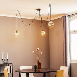 EMIBIG LIGHTING Starla decentralised 3-bulb graphite/amber/clear