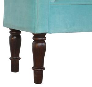 Argos Lush Turquoise Velvet Bench