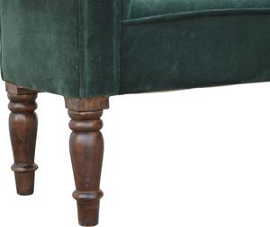 Emerald Green Upholstered Velvet Bench