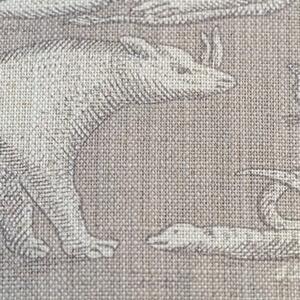 Kingdom Canvas, Sustainable Feather, Cushion, 55cm x 55cm - Andrew Martin Eco-conscious & Linen Blend & Viscose Blend Animal