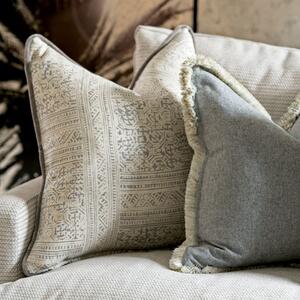 Ostuni Storm/Medici, Sustainable Feather, Cushion - Andrew Martin Sophie Paterson Eco-conscious & Linen Blend Geometric