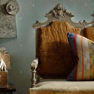 Indus Brick, Sustainable Feather, Cushion - Andrew Martin Linen Blend Ikat & Stripe