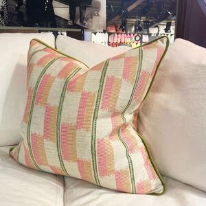 Positano Parasol, Sustainable Feather, Cushion - Andrew Martin Cotton Blend Geometric