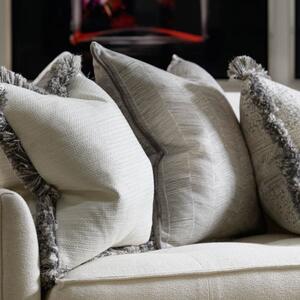 Fasano Storm/Medici, Sustainable Feather, Cushion, Grey - Andrew Martin Sophie Paterson Eco-conscious & Linen Blend Herringbone