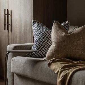 Curzon Almond, Sustainable Feather, Cushion - Andrew Martin Sophie Paterson Eco-conscious & Cotton Blend & Linen Blend Geometric