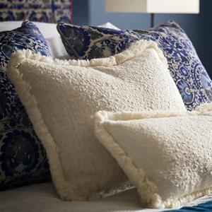 Huntsman Natural Medium Rectangle, Sustainable Feather, Rectangle Cushion, Natural/Vesper - Andrew Martin Sophie Paterson Bouclé & With Trim/Fringe &