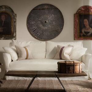 Trek Medal Stripe Gold Tape, Sustainable Feather, Cushion - Andrew Martin Linen