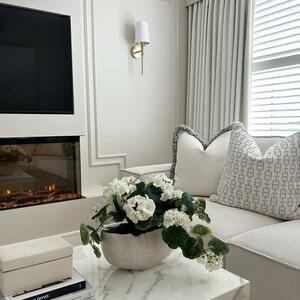 Burlington Cloud, Sustainable Feather, Cushion - Andrew Martin Sophie Paterson Cotton Blend & Linen Blend Geometric