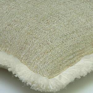 Wren Moss, Sustainable Feather, Cushion, 55cm x 55cm - Andrew Martin Sophie Paterson With Trim/Fringe & Cotton Blend & Linen Blend & Viscose Blend & W