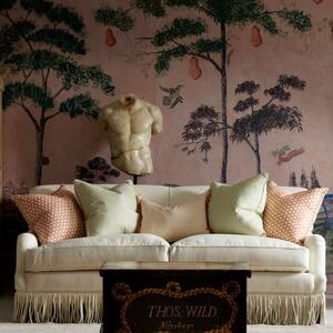 Pollen Fennel, Sustainable Feather, Cushion - Andrew Martin Eco-conscious & Linen Blend & Viscose Blend Small Prints