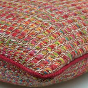 Sorrento Multi, Sustainable Feather, Cushion, 55cm x 40cm, Multicoloured - Andrew Martin Chenille Weave
