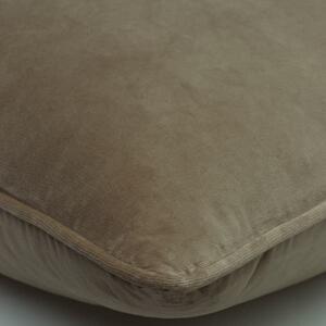 Medici Warm Grey, Sustainable Feather, Cushion - Andrew Martin Eco-conscious & Cotton & Velvet Plain
