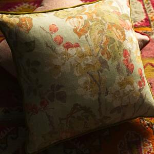 Midsummer Sage, Sustainable Feather, Cushion - Andrew Martin Cotton & Cotton Blend & Linen & Linen Blend Floral