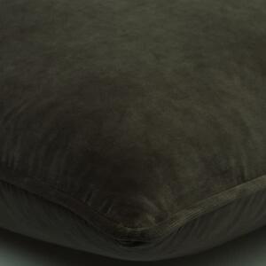 Medici Charcoal, Sustainable Feather, Cushion - Andrew Martin Eco-conscious & Cotton & Velvet Plain
