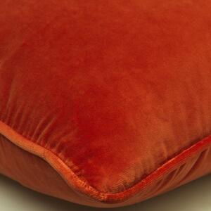 Medici Orange, Sustainable Feather, Cushion - Andrew Martin Eco-conscious & Cotton & Velvet Plain
