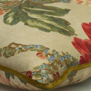 Peony Natural, Sustainable Feather, Cushion - Andrew Martin Eco-conscious & Cotton & Cotton Blend & Linen & Linen Blend Floral