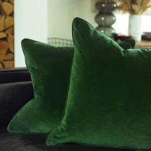 Medici Forest, Sustainable Feather, Cushion - Andrew Martin Eco-conscious & Cotton & Velvet Plain
