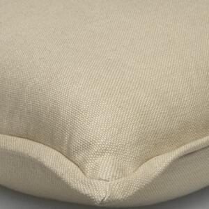 Rocco Ecru, Sustainable Feather, Cushion, 55cm x 55cm - Andrew Martin With Trim/Fringe & Linen & Linen Blend Plain